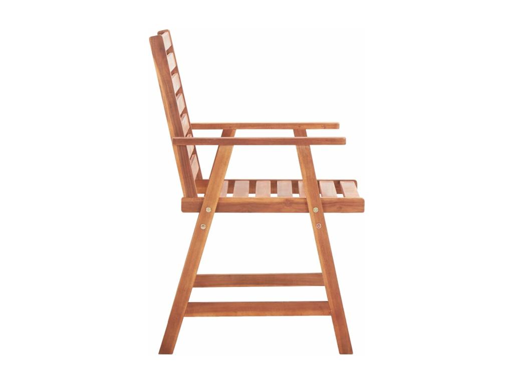 Laviecasa solid wood outdoor dining chairs, set of 2, with cushions, KPNN18053