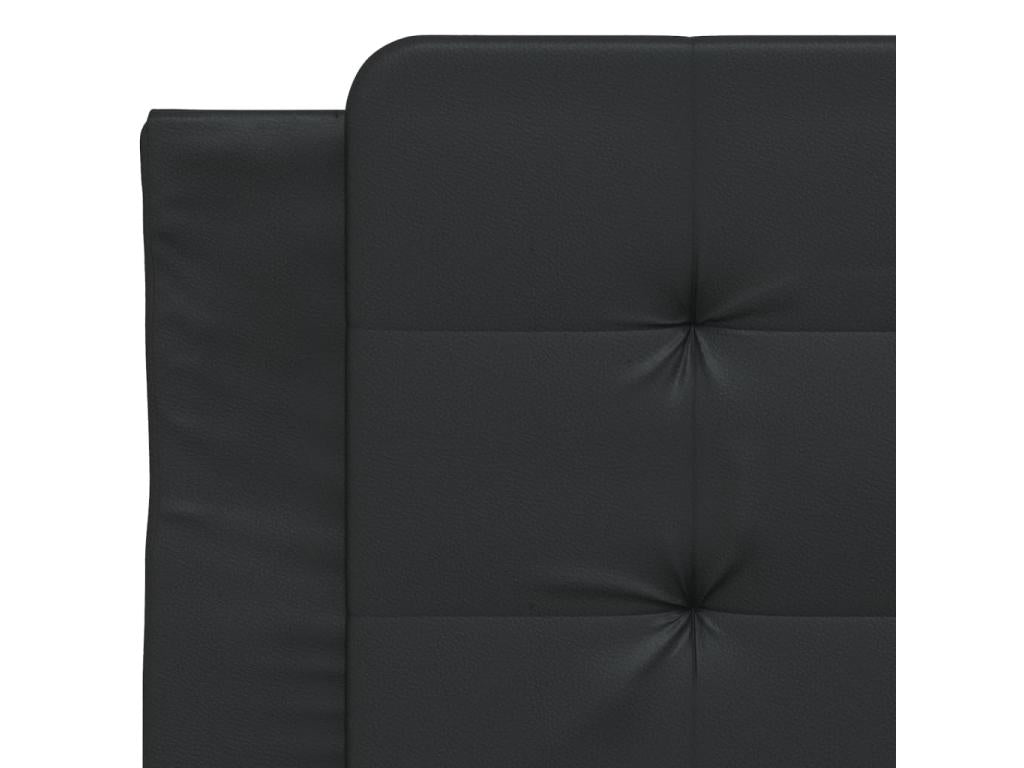 Black faux leather headboard cushion 80cm IHUF58321