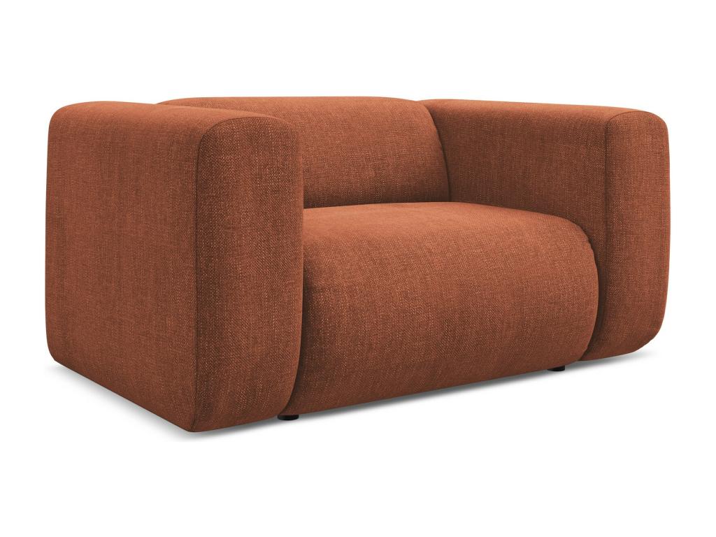 Chenille armchair - terracotta - Meubiana