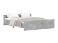 Bed frame without mattress, concrete grey, 160x200 cm WCTE15148