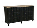 Black Wood Double Crossbow Chest of Drawers - Laviecasa Manor ULTD53646
