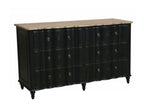 Black Wood Double Crossbow Chest of Drawers - Laviecasa Manor ULTD53646