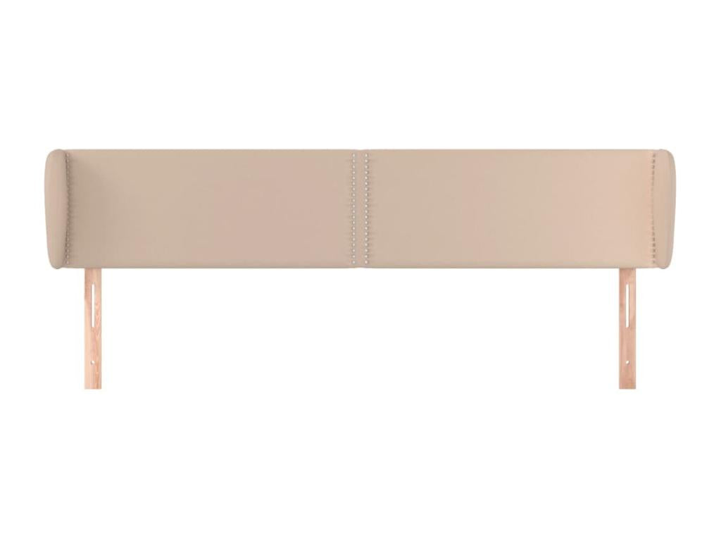 Headboard with wings, Cappuccino color, 183x23x78/88 cm, faux leather