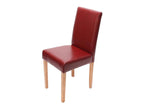 Meubiana red dining chair with light-colored legs