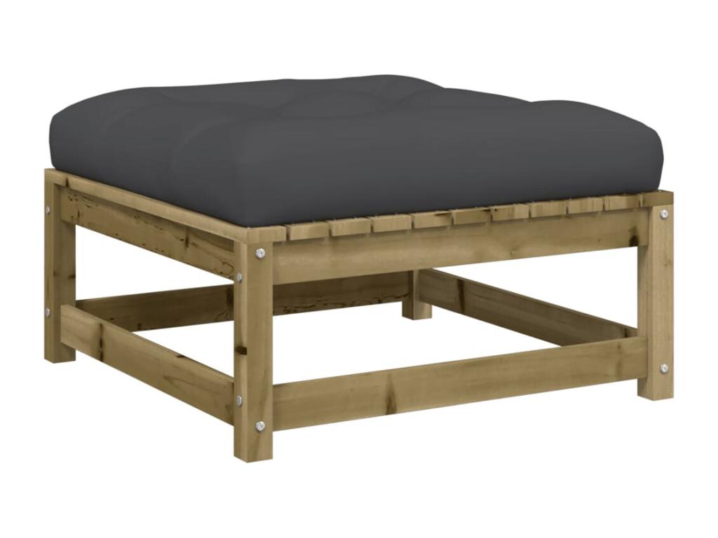 7-piece garden furniture set with cushions, made of impregnated pine wood