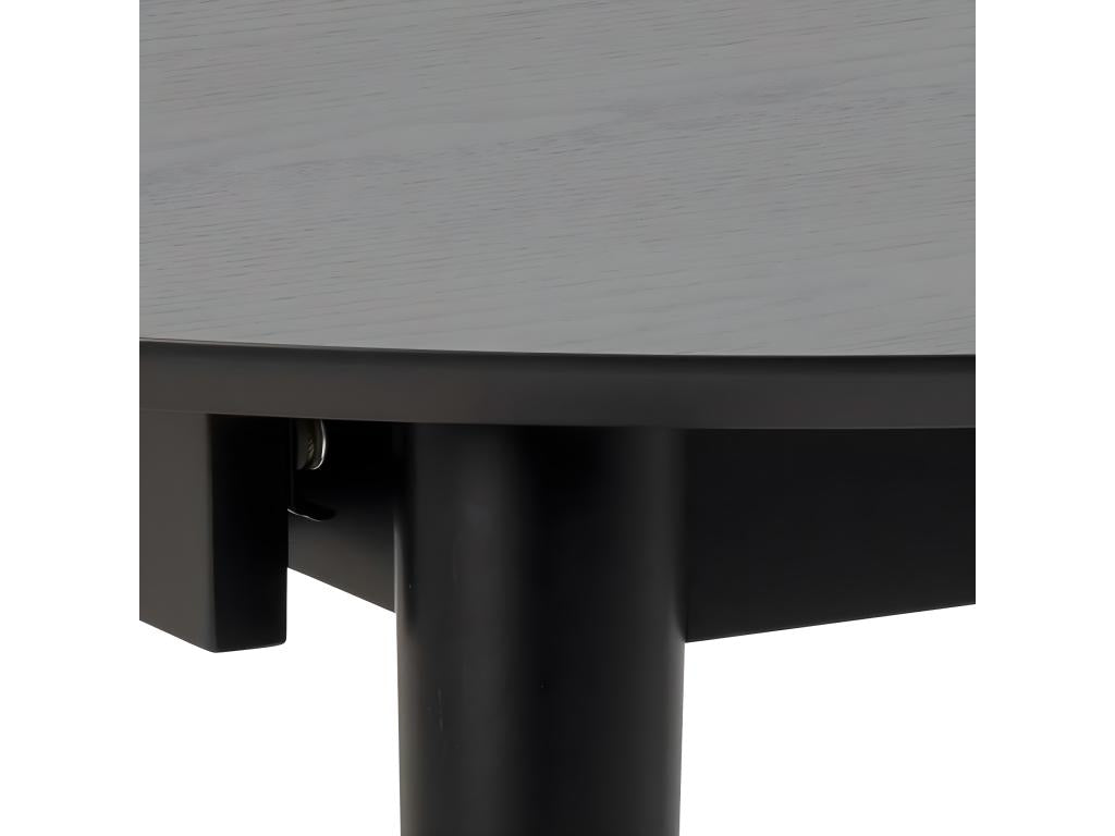 Montreux dining table 115/154cm with additional black shelves. QTOB82258
