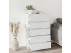 White Chest of Drawers 60x36x103 cm Engineered Wood UGMC06949
