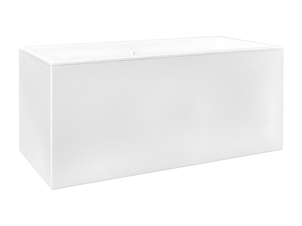 Meubiana Long white rectangular plastic planter, 80x40 cm