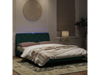 Bed frame with Laviecasaères LED dark green 140x190 cm velvet ULXM97397