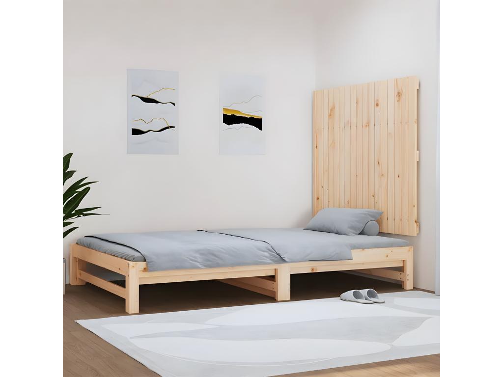 Wall-mounted headboard 108x3x90 cm Solid pine wood MDZA43212