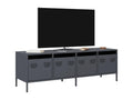 Anthracite TV stand, 135x39x43.5 cm, cold-rolled steel