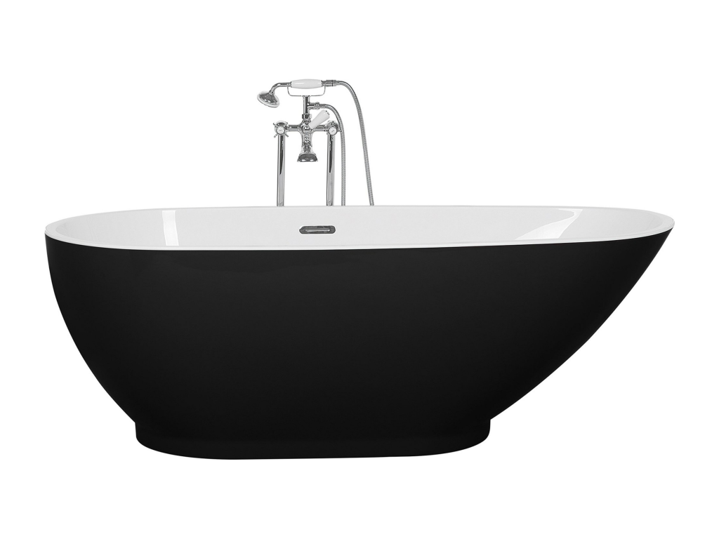 Laviecasa freestanding bathtub 173 cm x 82 cm Black/white LRPP18937