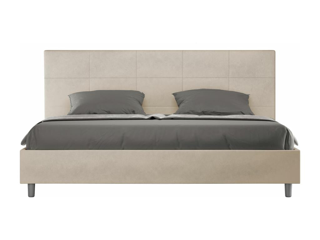 Laviecasa size 180x200 upholstered bed without slatted base, sand microfiber, Laviecasa VJDY86772