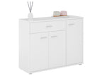 Laviecasa dining room sideboard, 88 cm wide, white, with 1 drawer and 3 doors, low sideboard, storage unit ZGAT18419