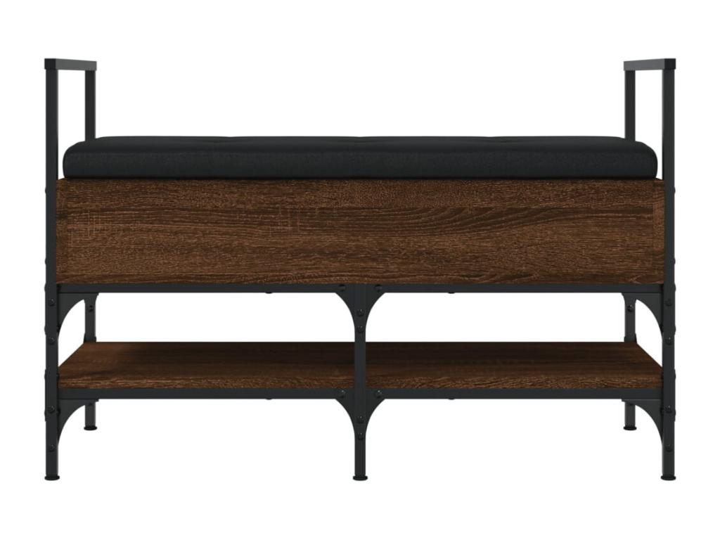 Brown oak shoe bench 85.5x42x57.5cm engineered wood QNHG16294