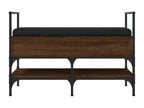 Brown oak shoe bench 85.5x42x57.5cm engineered wood QNHG16294