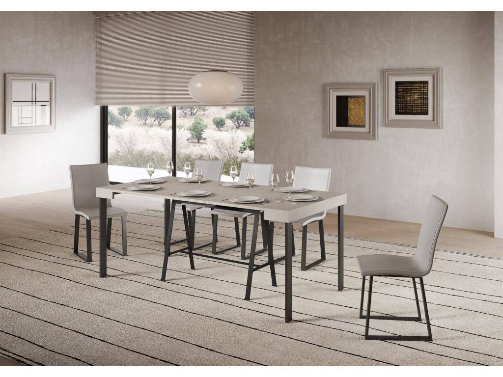 Extendable console 90x40/196 cm Banco Small Cachemire Anthracite frame