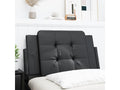 Black faux leather headboard cushion 80cm IHUF58321