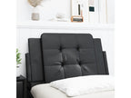 Black faux leather headboard cushion 80cm IHUF58321