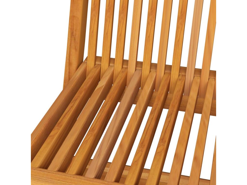 Garden chairs with beige cushions, 8 pieces, solid teak wood