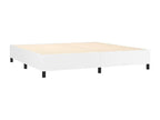 Meubiana bed base with mattress, white, 200x200 cm, faux leather