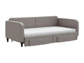 Meubiana 100x200 cm Daybed with Trundle and Drawers, Fabric