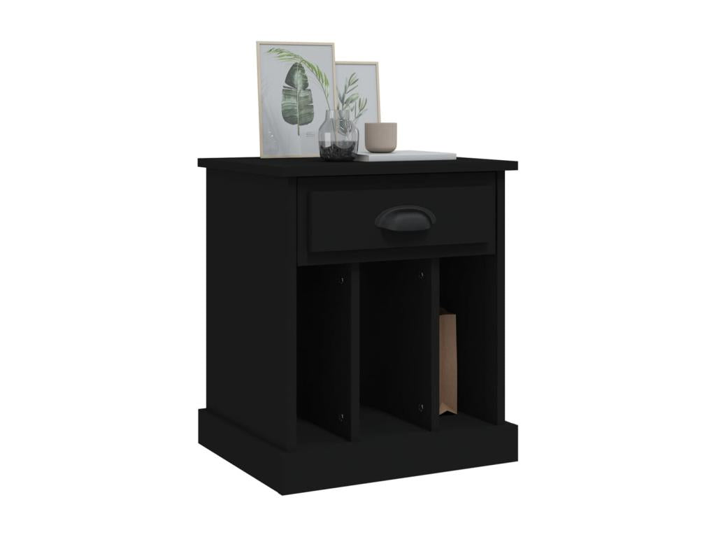 Black bedside table 43x36x50 cm MSMK23519