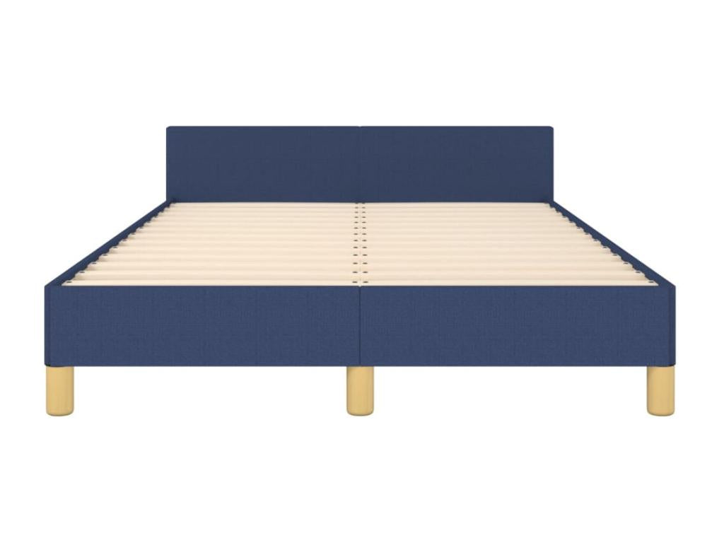 Bed frame with headboard, blue, 120x200 cm, fabric