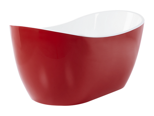 Laviecasa 160cm x 76cm Freestanding Bathtub, Red HCKK68162