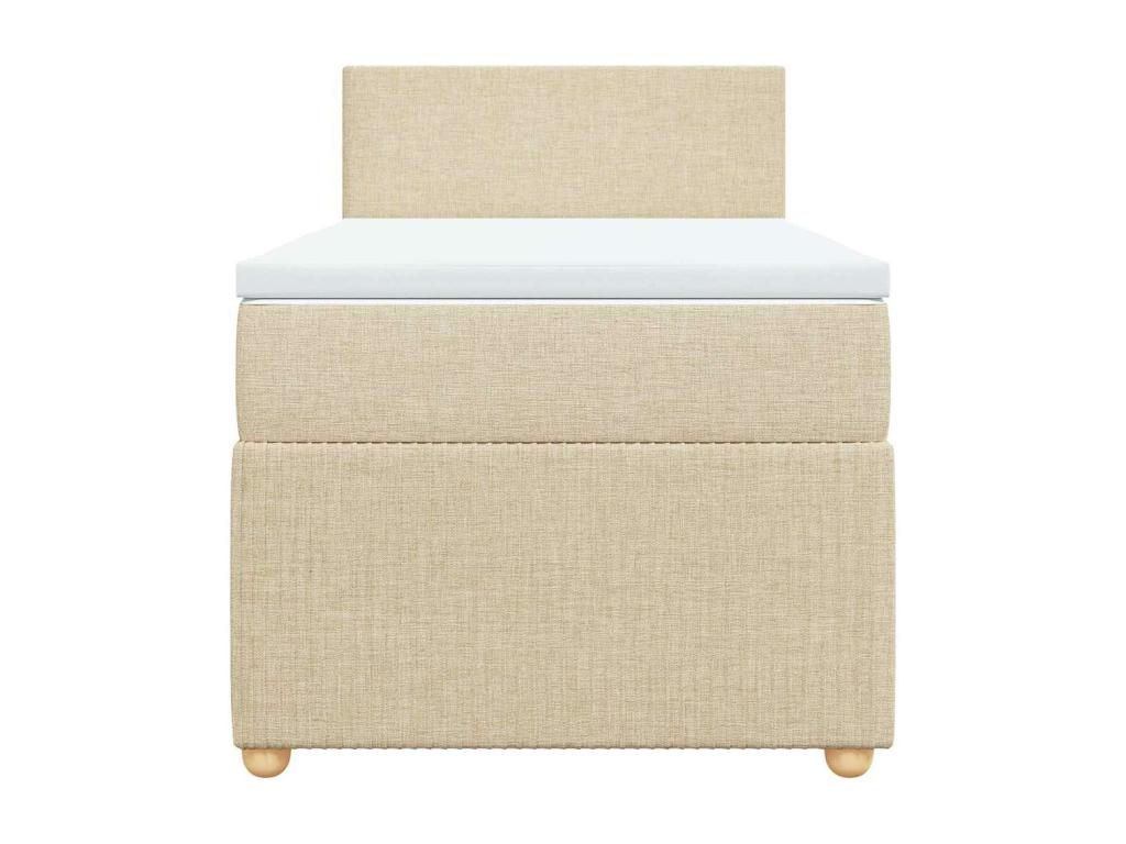 Laviecasa bed base and mattress, Cream 90x190 cm, Fabric QGRI38281