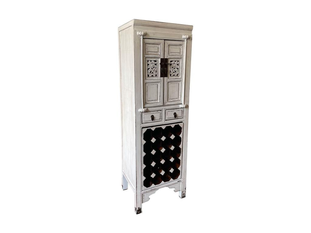 White wooden bottle cabinet 55x45x170h
