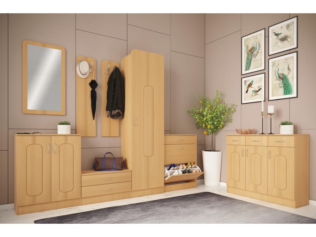 Laviecasa Holz Entryway Furniture Set, Laviecasaères Wardrobe, Laviecasa Beech Cloakroom Panel YCTY14567