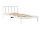 Bed frame without mattress, white, 100x200 cm, solid pine wood, PVYC75235