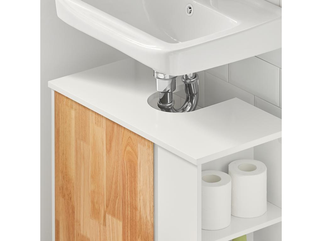 Under-sink cabinet with storage cupboard, door, and 2 side compartments BZr75-w MMKA18609