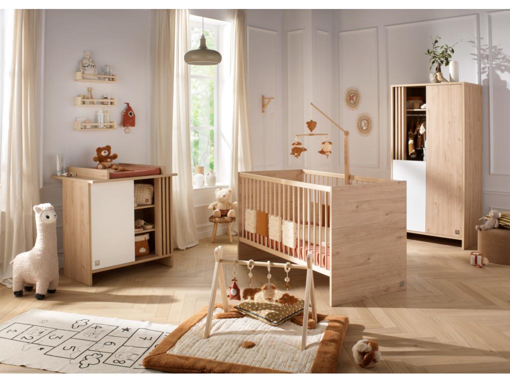 Convertible bed 140x70 - Little Big Bed in smooth oak finish wood ZGGJ75771