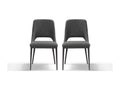Laviecasa Velvet Designer Chair - Grey - Set of 2 EIRJ59040