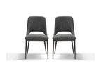 Laviecasa Velvet Designer Chair - Grey - Set of 2 EIRJ59040