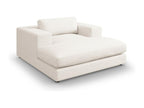Meubiana - Trendy chaise longue in white structured fabric - 156x140x72cm