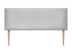 Meubiana Smooth Faux Leather Headboard 145x105cm with Legs for 135/140cm Beds - Light Grey