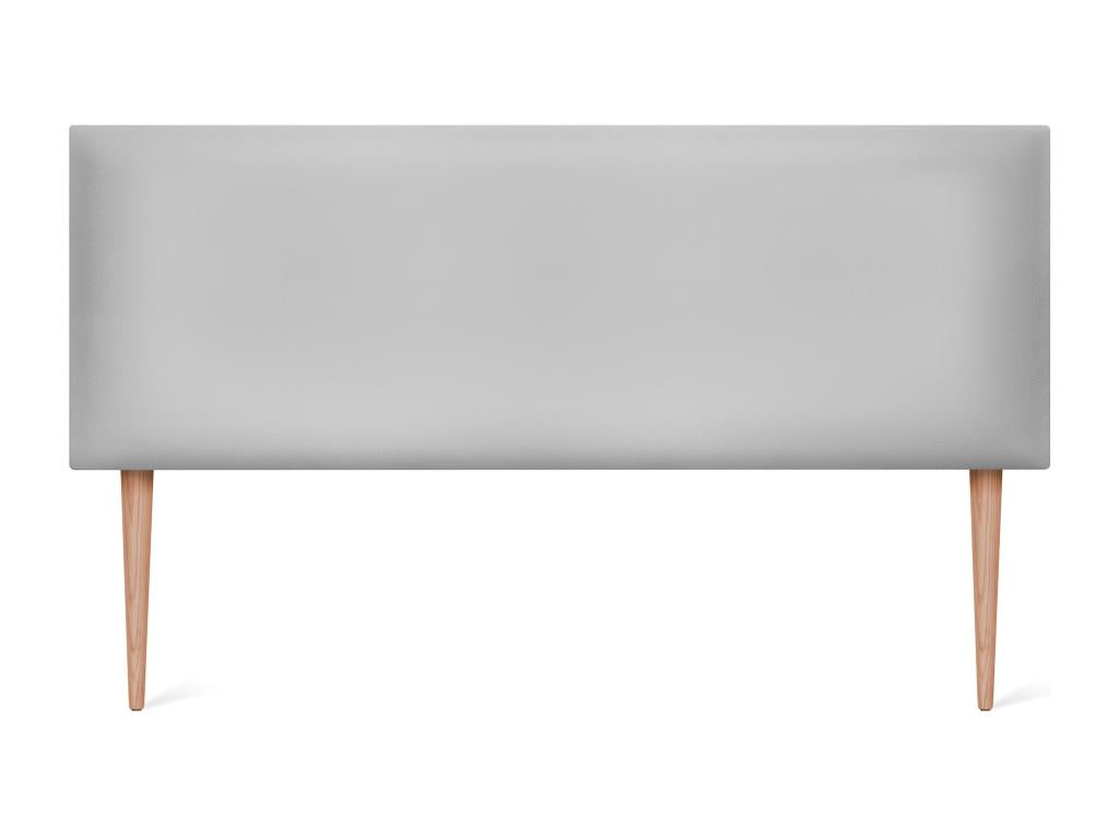 Meubiana Smooth Faux Leather Headboard 145x105cm with Legs for 135/140cm Beds - Light Grey