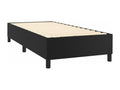 Upholstered bed base with mattress, black, 90x200 cm, faux leather