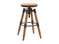 Set of 2 solid fir wood bar stools