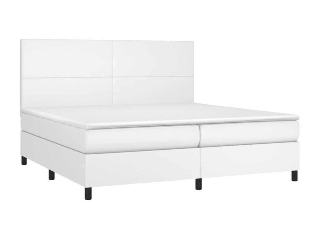 Laviecasa bed base with mattress and LED lighting, white, 200x200 cm, LNVH30015