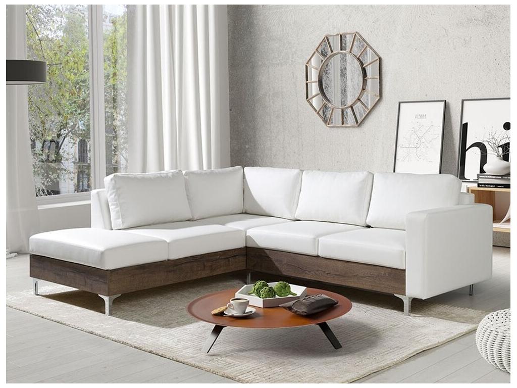 Laviecasa 140 Corner Sofa, White, 236x212x81cm, GZRI92873