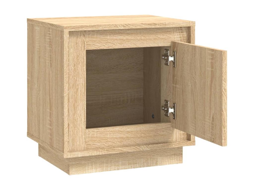 Meubiana 2-piece oak bedside tables, 44x35x45 cm, engineered wood