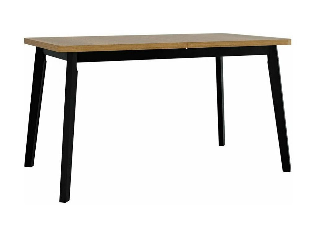 Victorville 130 Black Table - Grandson's Oak 75x80x140cm Extension Laminate Wood