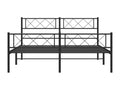 Metal bed frame without mattress with black bed legs 120x190cm SXPT03473
