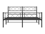 Metal bed frame without mattress with black bed legs 120x190cm SXPT03473
