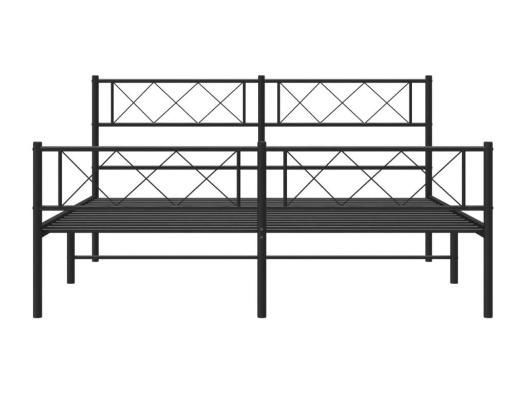 Metal bed frame without mattress with black bed legs 120x190cm SXPT03473