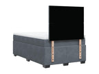 Laviecasa bed base and mattress, Dark Grey 120x200cm Velvet WSCG64075